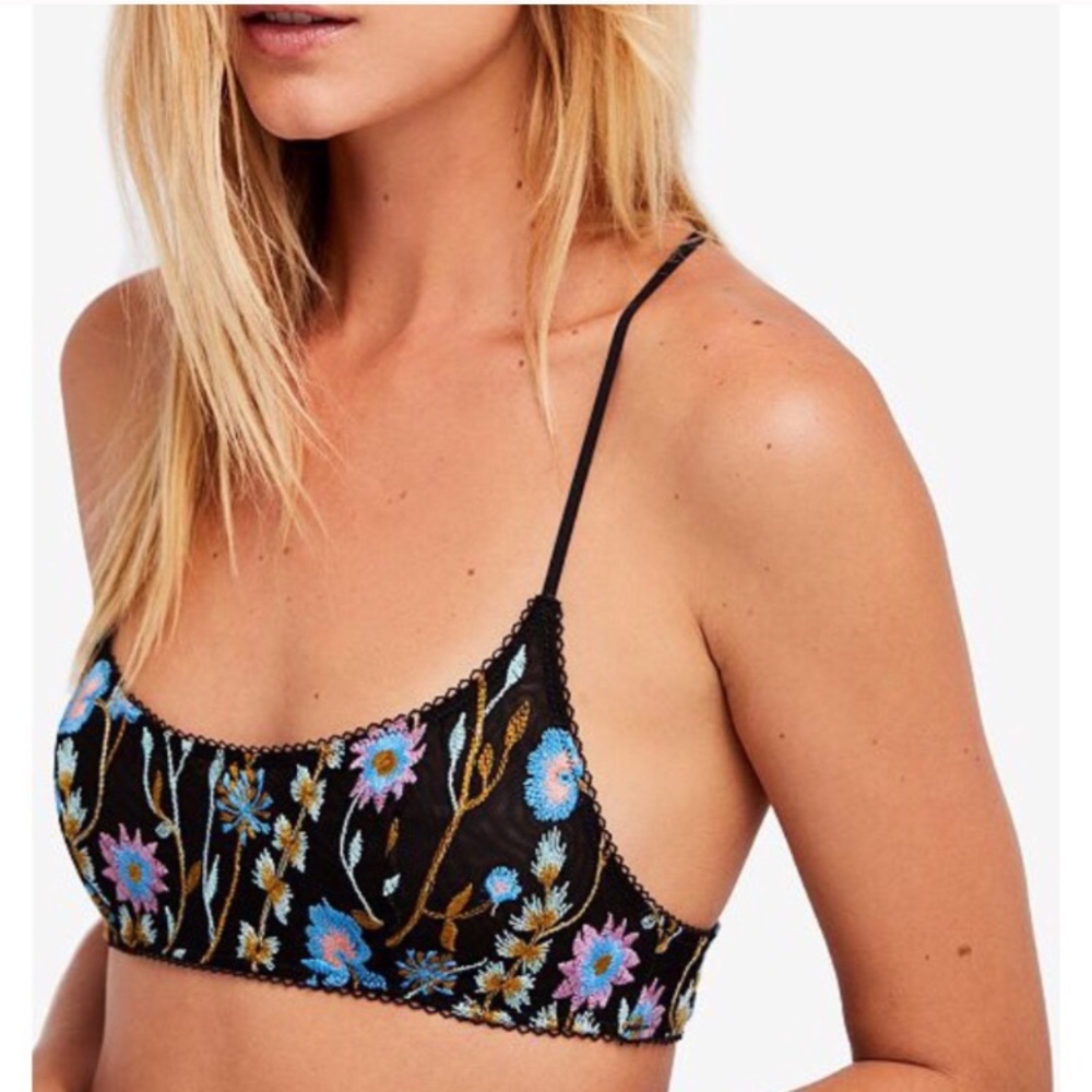 Free People So Into You Embroidered Bralette